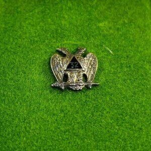 Vintage Scottish Rite Masonic Double Headed Eagle Masonic Pin u